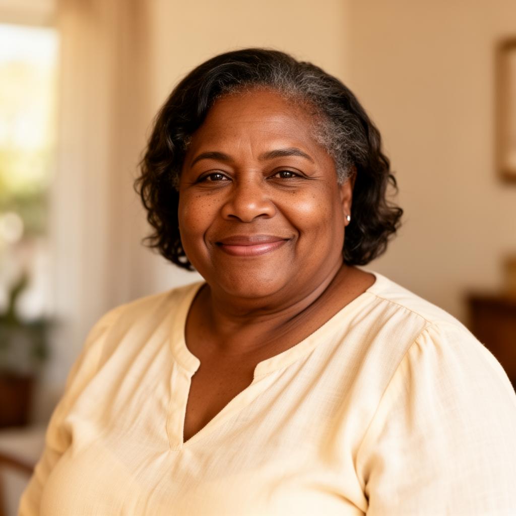 Friendly Medicare advisor portrait — kind, approachable, ready to answer your questions